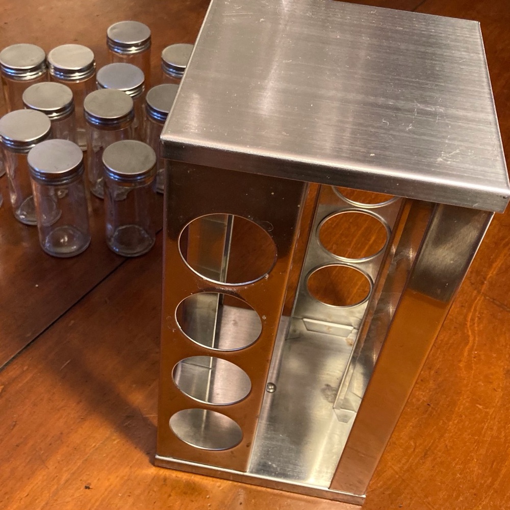 Crate&Barrel Silver Spice Rack - Picture 8 of 12